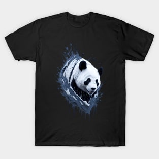 Splash Art of a Playful Panda Bear T-Shirt